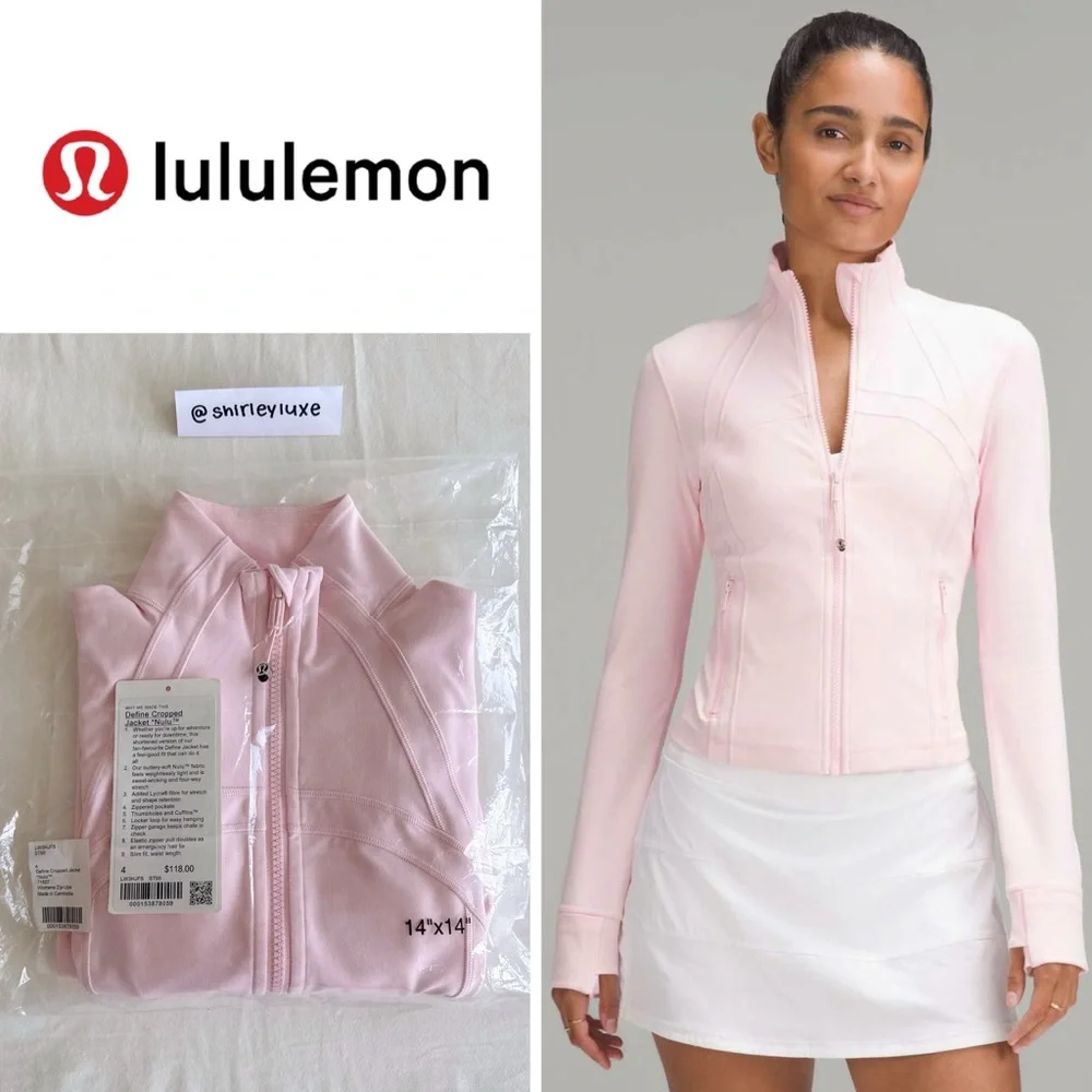 ๐ซ Sold - Lululemon Define Cropped Jacket *Nulu Strawberry Milkshake Size 4 - Picture 1 of 17